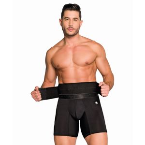 Bóxer masculino de control con varillas laterales y soporte abdominal