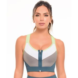 Top deportivo con copas internas y control de abdomen y espalda