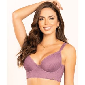 Brasier de encaje sin copas con control de abdomen alto