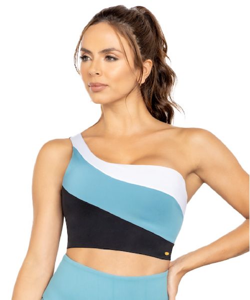 Top de vestido de baño  con realce de busto y control de abdomen