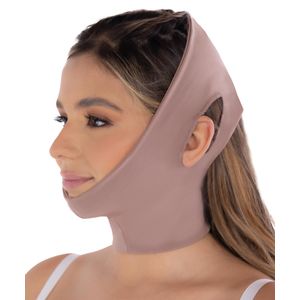 Mentonera postquirúrgica facial con soporte ajustable y compresión