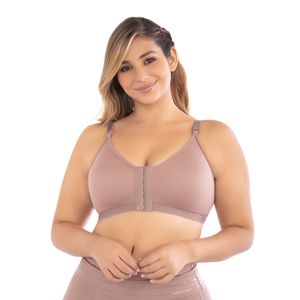 Brasier postquirúrgico tipo top con soporte para recuperación de tejidos