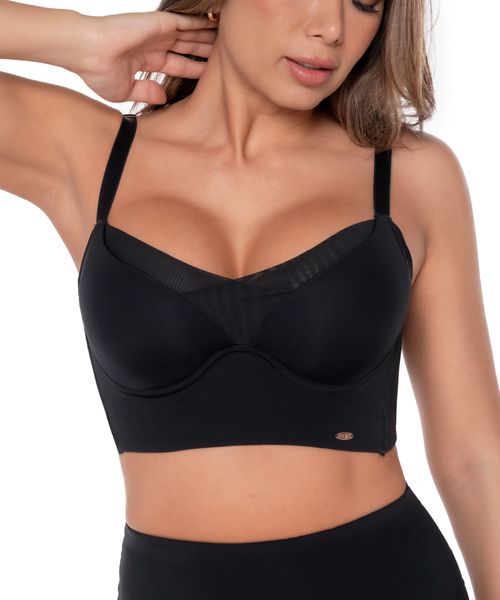 Brasier con realce de busto y base ancha con control alto