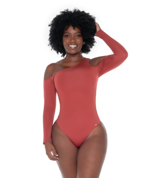 Body manga larga con control en abdomen y espalda