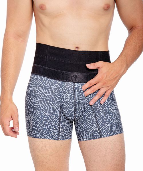 Bóxer estampado de control abdominal con varillas