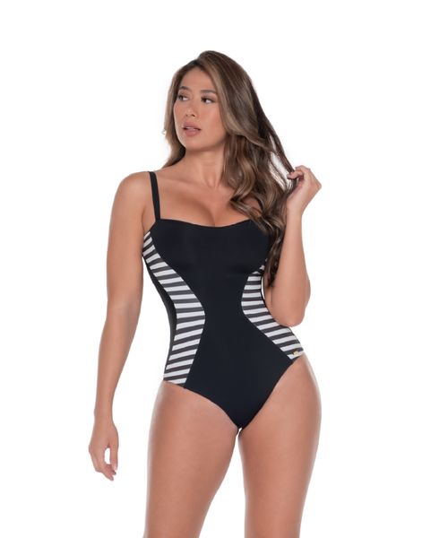 Vestido de baño entero con control y realce en busto