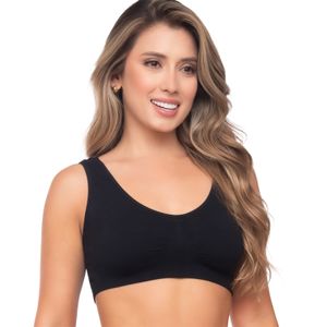 Top deportivo seamless con soporte en busto y tela suave y fresca