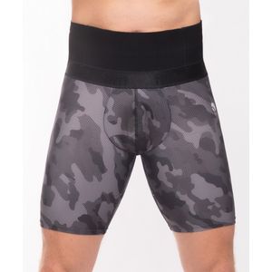 Bóxer estampado de control para hombre con varillas y soporte testicular