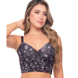 Brasier de alto cubrimiento con realce suave y control en espalda
