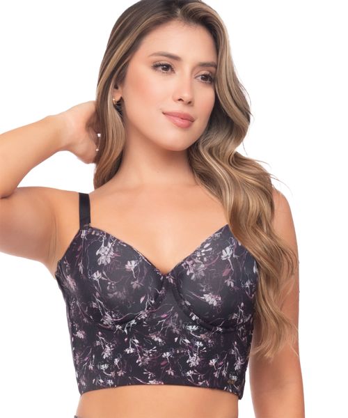 Brasier de alto cubrimiento con realce suave y control en espalda
