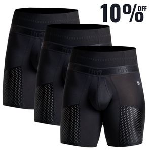 3 Pack bóxer de alta compresión abdominal con varillas laterales de soporte