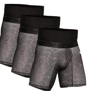 3 Pack Bóxer moldeador masculino con varillas laterales para soporte y control abdominal