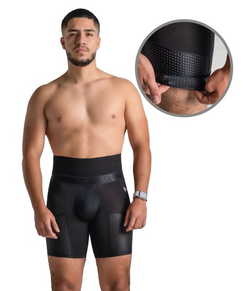 3 Pack bóxer de alta compresión abdominal con varillas laterales de soporte
