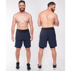 Pantaloneta deportiva con control abdominal y lycra interna para soporte