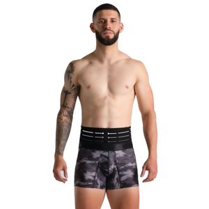 Bóxer deportivo estampado con control abdominal