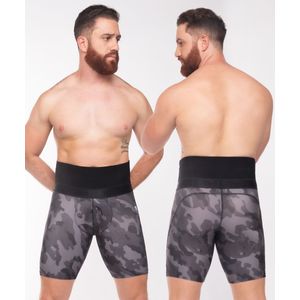 Bóxer estampado de control para hombre con varillas y soporte testicular