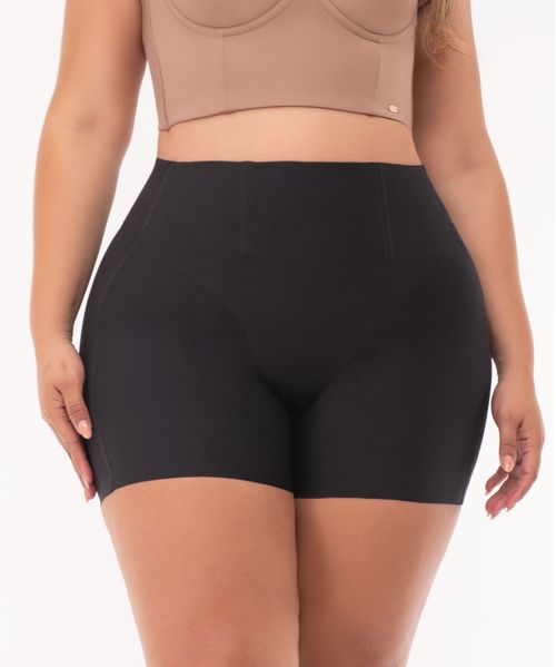 Short con varillas tela lisa sin costuras de control medio en zona abdominal y realce en los glúteos