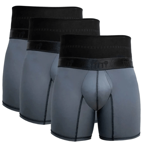 Paquete x 3 Bóxers con control abdominal y varillas de soporte lateral Gris