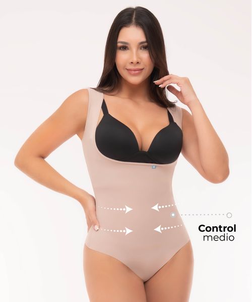 Body busto libre de control medio en lycra que estiliza tu figura y brinda soporte invisible