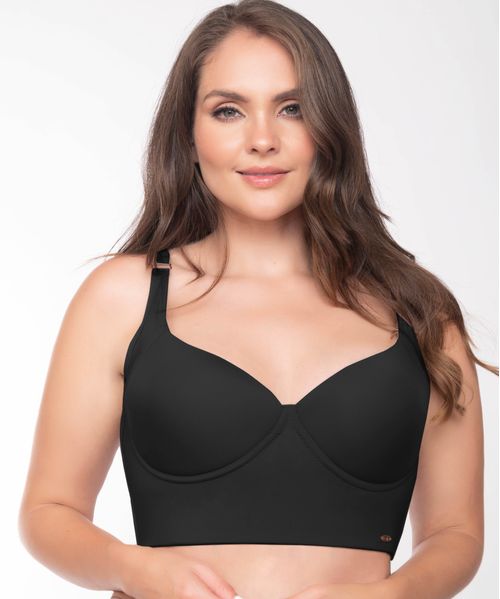 Brasier copa D de compresión con realce y soporte para busto grande