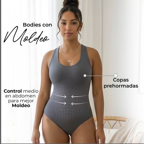 Body con espalda cruzada y control de abdomen