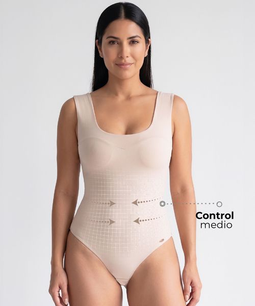 Body escote cuadrado con copas removibles y control